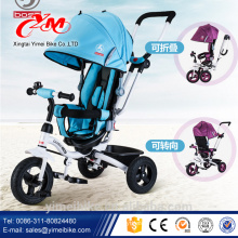 Cheap baby tricycle new models/multifunction kids tricycle with back seat /CE children tricycle with round control 4 in 1 trike